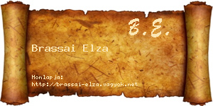 Brassai Elza névjegykártya